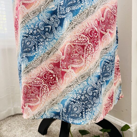 Mlle Gabrielle Blue & Pink Floral Soft Flowy Boho Maxi Dress - Plus Size 18 - Picture 5 of 8